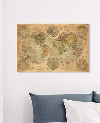 Oliver Gal World Continents Giclee Art Print On Gallery Wrap Canvas - Image 6