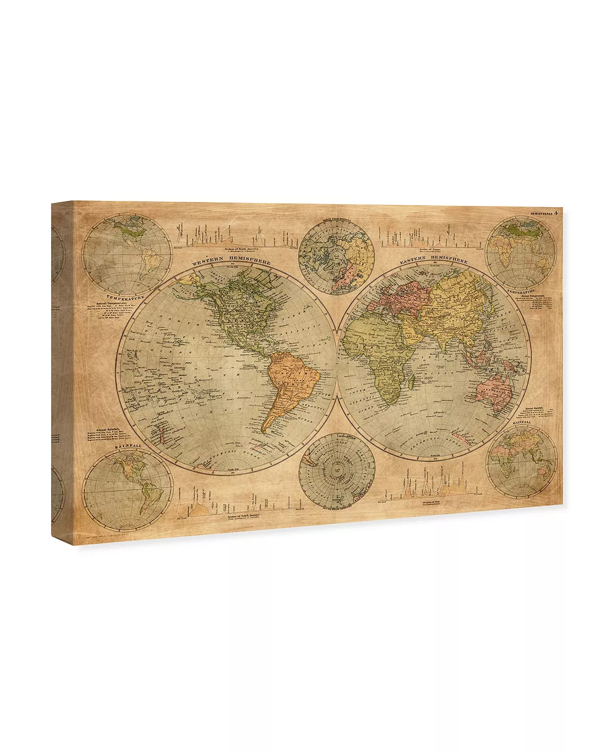 Oliver Gal World Continents Giclee Art Print On Gallery Wrap Canvas - Image 7