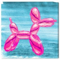 Oliver Gal Balloon Dog Pink Canvas Art Collection