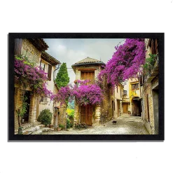 Tangletown Fine Art Bougainvillea Lane Framed Photograph Print, 46 X 33