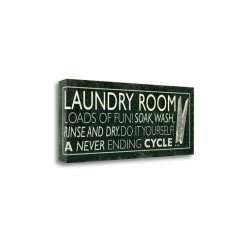 Tangletown Fine Art Laundry Room I By Pela Studio Giclee Print On Gallery Wrap Canvas, 32 X 13