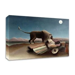 Tangletown Fine Art He Sleeping Gypsy 1897 By Henri Rousseau Print On Canvas, 36 X 24