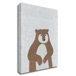Tangletown Fine Art Brown Bear By Annie Bailey Art Print On Canvas, 16 X 24