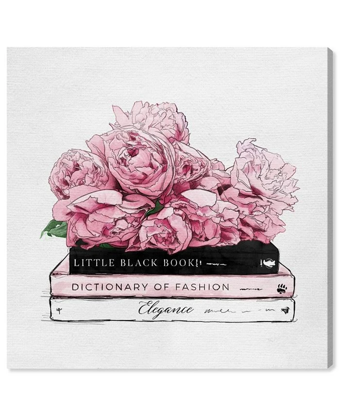 Oliver Gal Roses And Books Canvas Art - 20 X 20 X 1.5