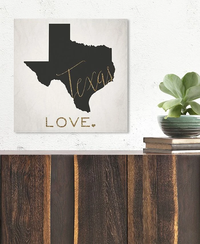 Oliver Gal US State Silhouette Giclee Art Print On Gallery Wrap Canvas - Image 4