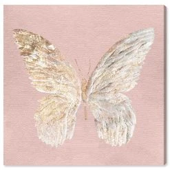 Oliver Gal Olden Butterfly Glimmer Blush Canvas Art Collection