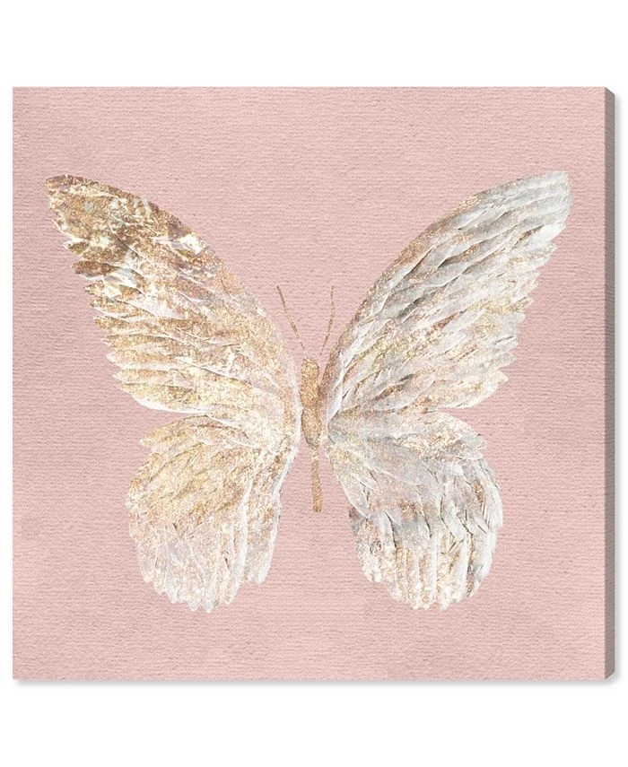 Oliver Gal Olden Butterfly Glimmer Blush Canvas Art Collection