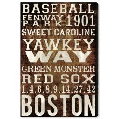 Oliver Gal Boston Red Sox Canvas Art Collection