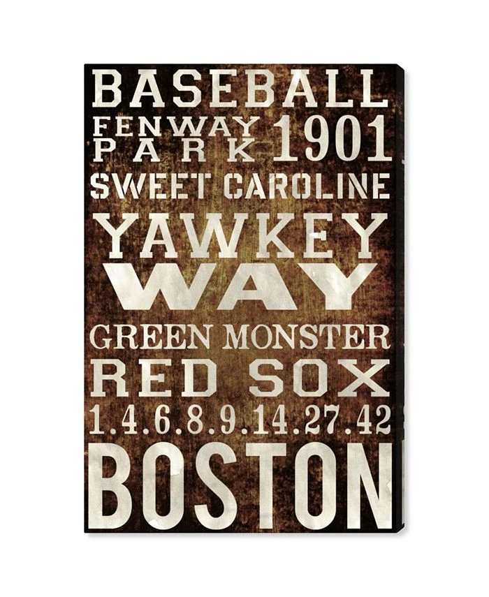 Oliver Gal Boston Red Sox Canvas Art Collection