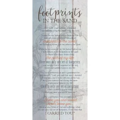 Dexsa Footprints New Horizons Wood Plaque, 5.5 X 12
