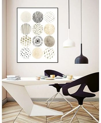 Giant Art 24 X 18 Neutral Pattern Play II Art Block Framed Canvas - Image 7