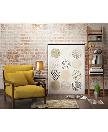 Giant Art 32 X 24 Neutral Pattern Play I Art Block Framed Canvas - Image 5