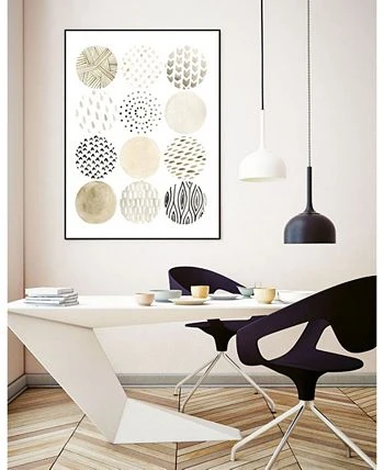 Giant Art 32 X 24 Neutral Pattern Play I Art Block Framed Canvas - Image 7