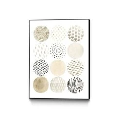 Giant Art 20 X 16 Neutral Pattern Play I Art Block Framed Canvas