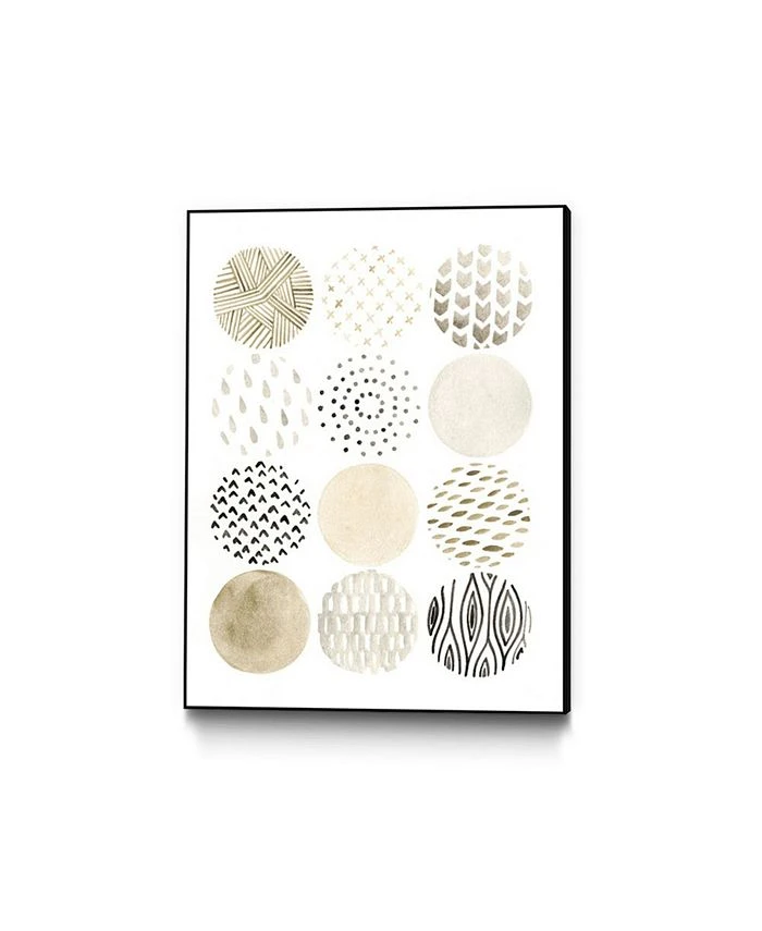 Giant Art 20 X 16 Neutral Pattern Play I Art Block Framed Canvas