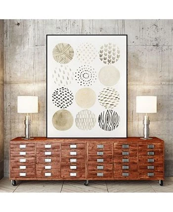 Giant Art 20 X 16 Neutral Pattern Play I Art Block Framed Canvas - Image 3