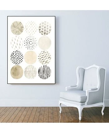 Giant Art 20 X 16 Neutral Pattern Play I Art Block Framed Canvas - Image 6