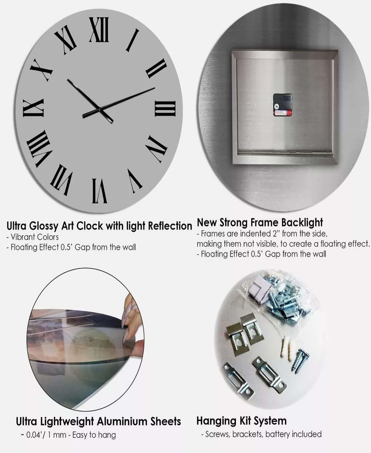 Design Art Art 'Music And Rhythm' Abstract Metal Circle Wall Art - 36 X 36 - Image 6