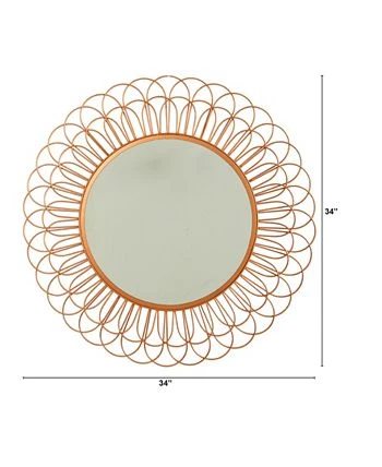 Nearly Natural Scalloped Mirror Wall Decor, 34 - Image 2