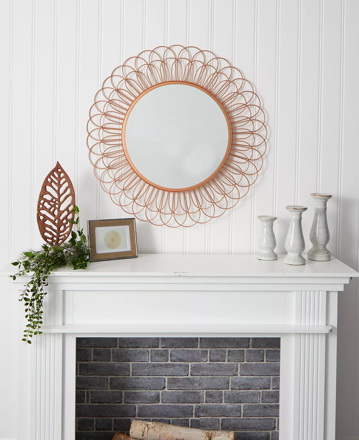 Nearly Natural Scalloped Mirror Wall Decor, 34 - Image 4