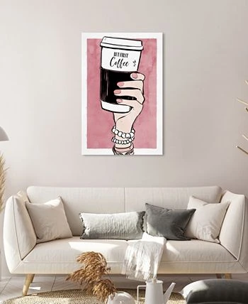 Oliver Gal Cup In Hand Quote Giclee Art Print On Gallery Wrap Canvas, 24 X 36 - Image 2