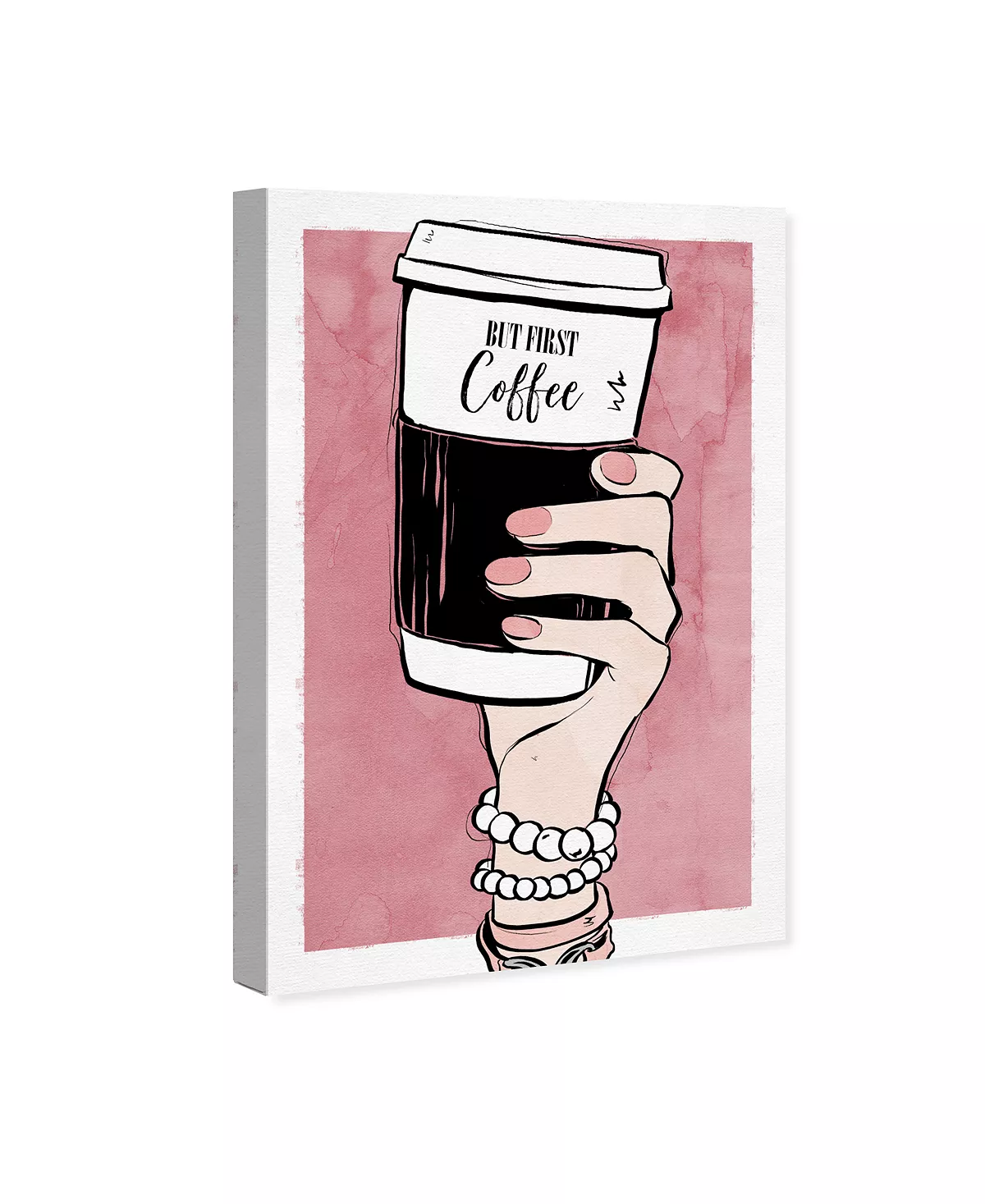 Oliver Gal Cup In Hand Quote Giclee Art Print On Gallery Wrap Canvas, 24 X 36 - Image 3