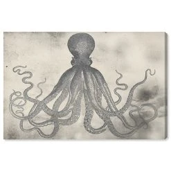 Oliver Gal Vintage Octopus Giclee Art Print On Gallery Wrap Canvas