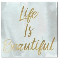 Oliver Gal Metallic Ink Quote Giclee Art Print On Gallery Wrap Canvas