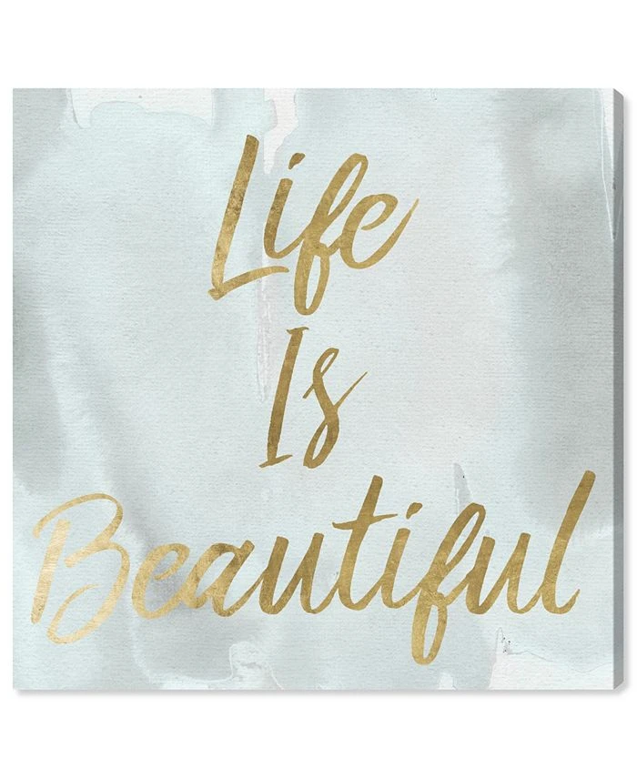 Oliver Gal Metallic Ink Quote Giclee Art Print On Gallery Wrap Canvas