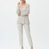 Joseph Ribkoff BUTTON HEM ANKLE PANT