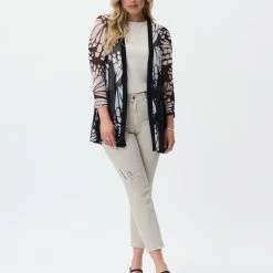 Joseph Ribkoff BUTTERFLY MESH CARDIGAN