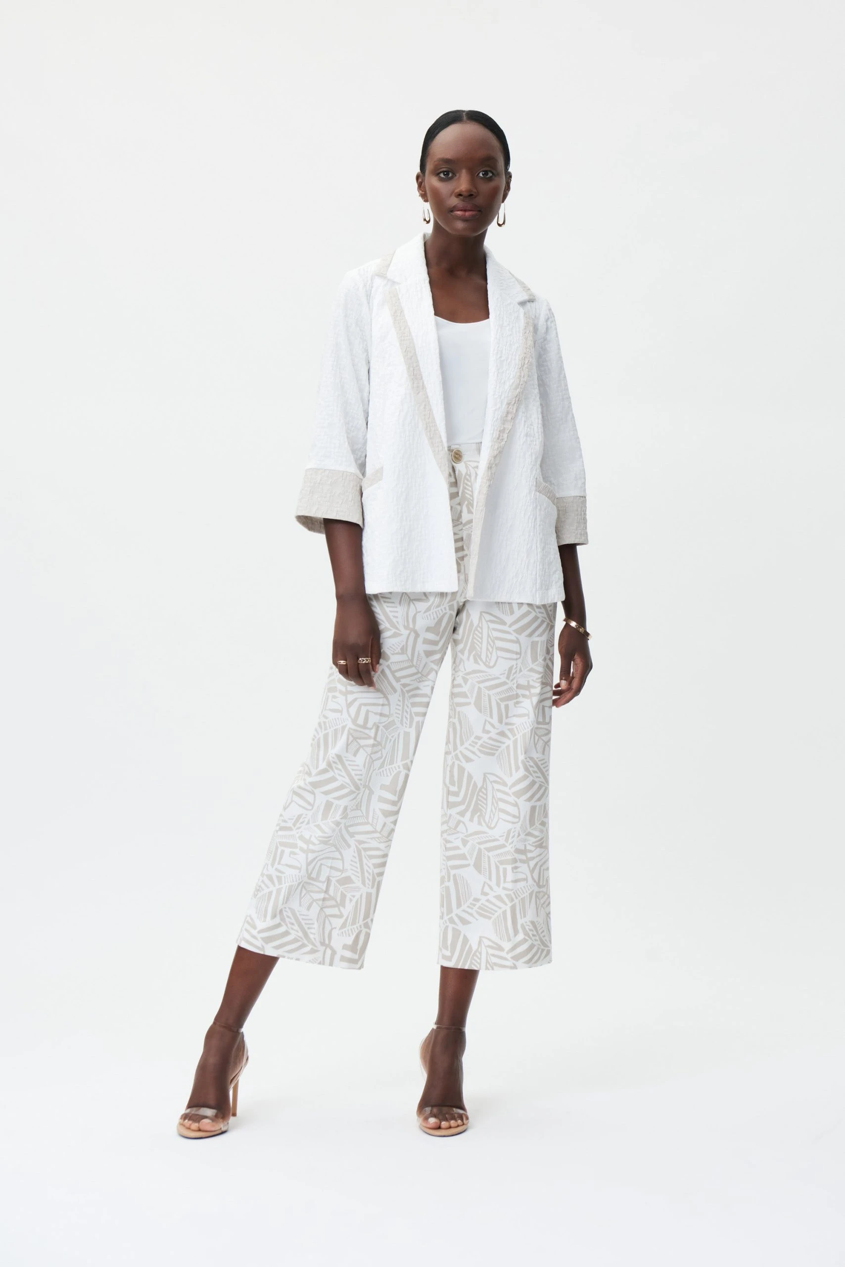 Joseph Ribkoff COLOUR-BLOCK CRINKLE JACKET - Image 2