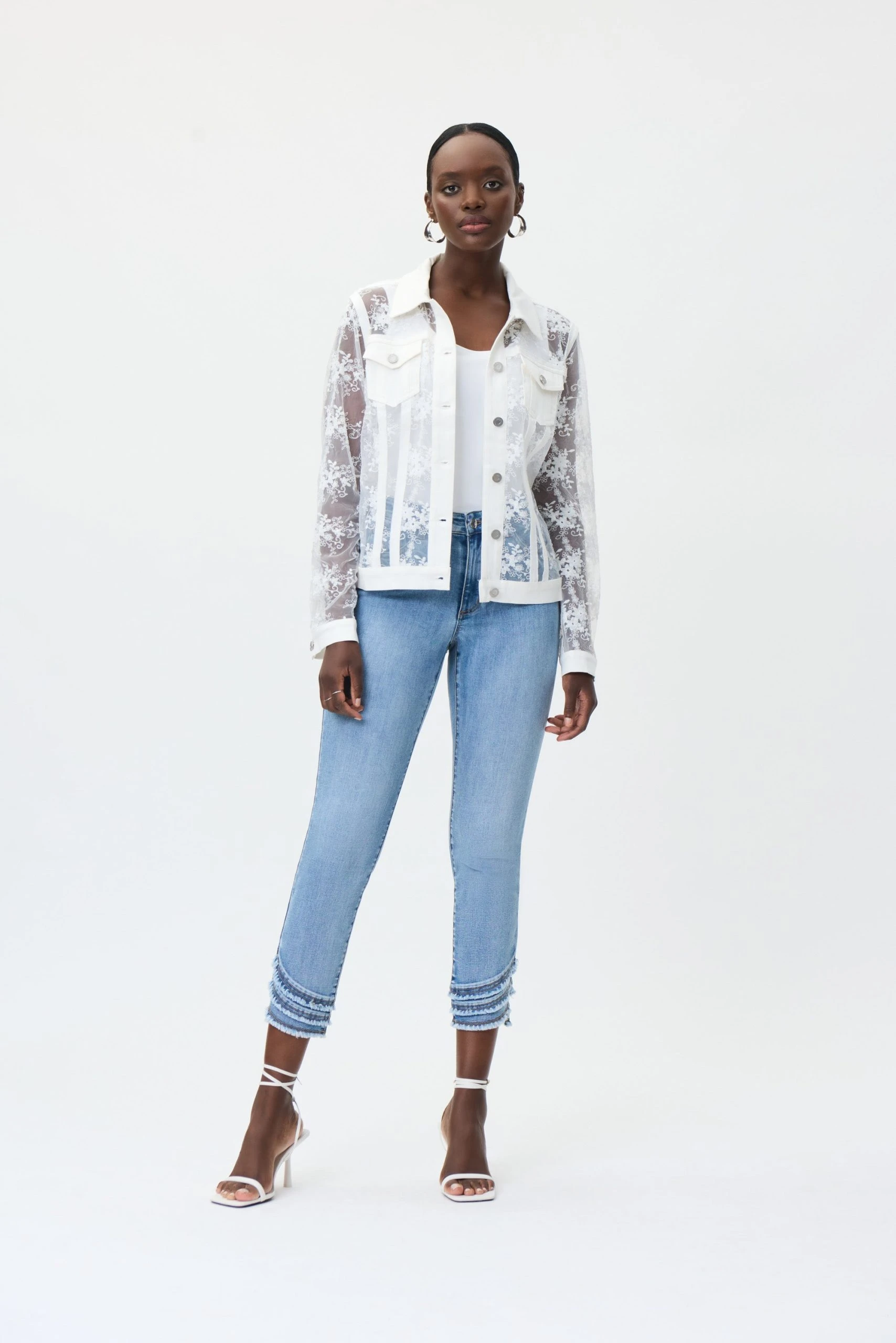 Joseph Ribkoff LACE JEAN JACKET - Image 4