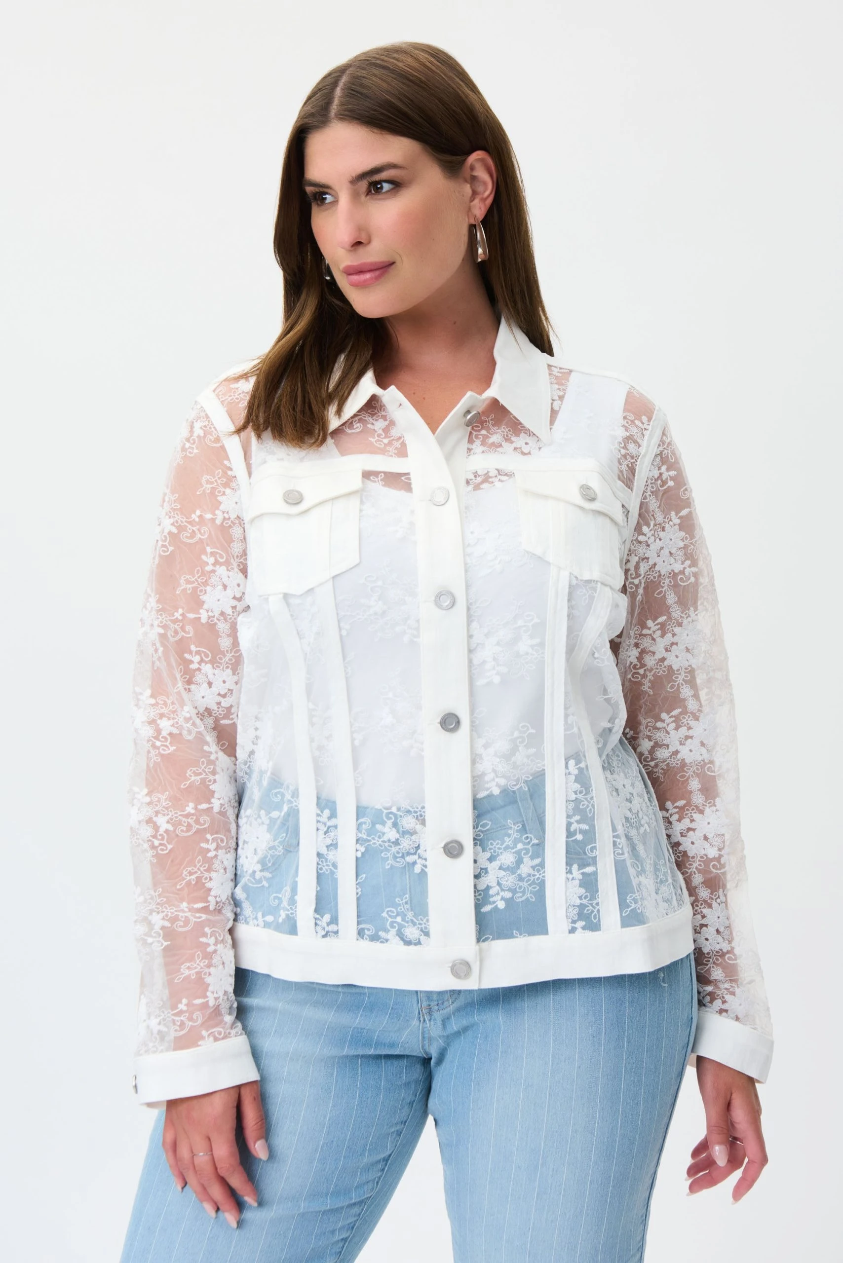 Joseph Ribkoff LACE JEAN JACKET - Image 2