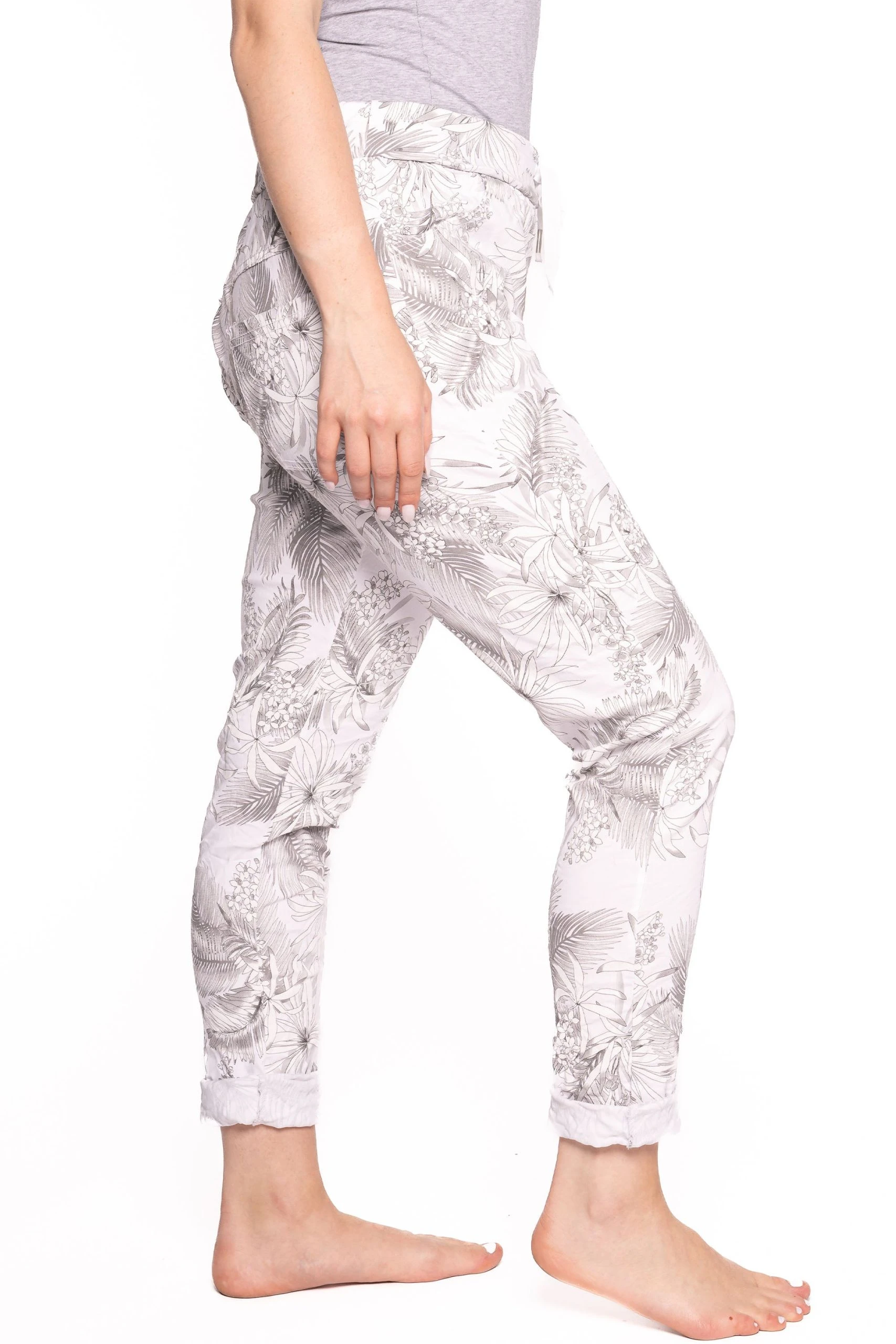 ETERN TROPICAL FLORAL CRINKLE JOGGER - Image 4