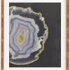Deny Designs Emanuela Carratoni Black And Gold Agate Bamboo Framed Wall Art