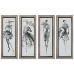 Uttermost Fashion Sketchbook, Set Of 4