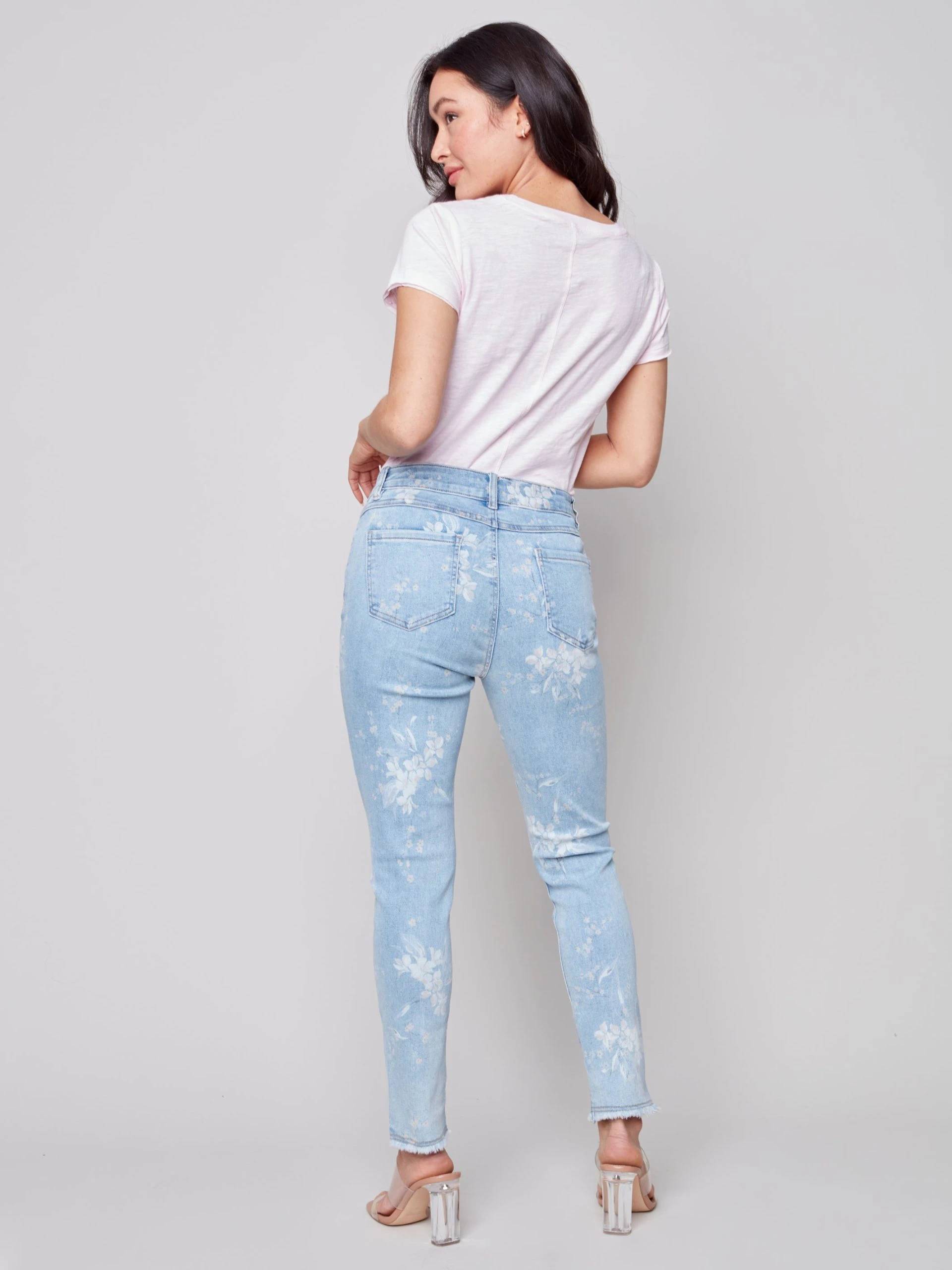 Charlie B SAKURA PRINTED ANKLE JEAN - Image 2