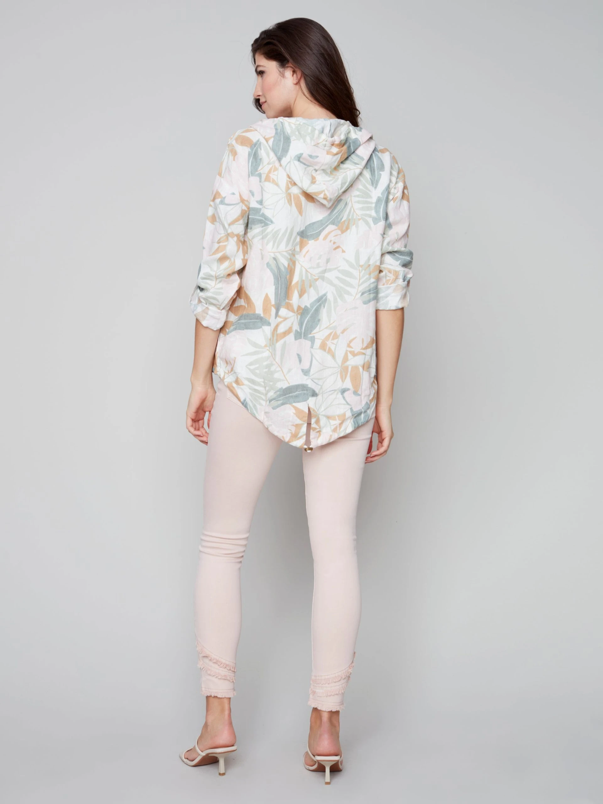 Charlie B TROPICAL PRINT HOODIE JACKET - Image 2