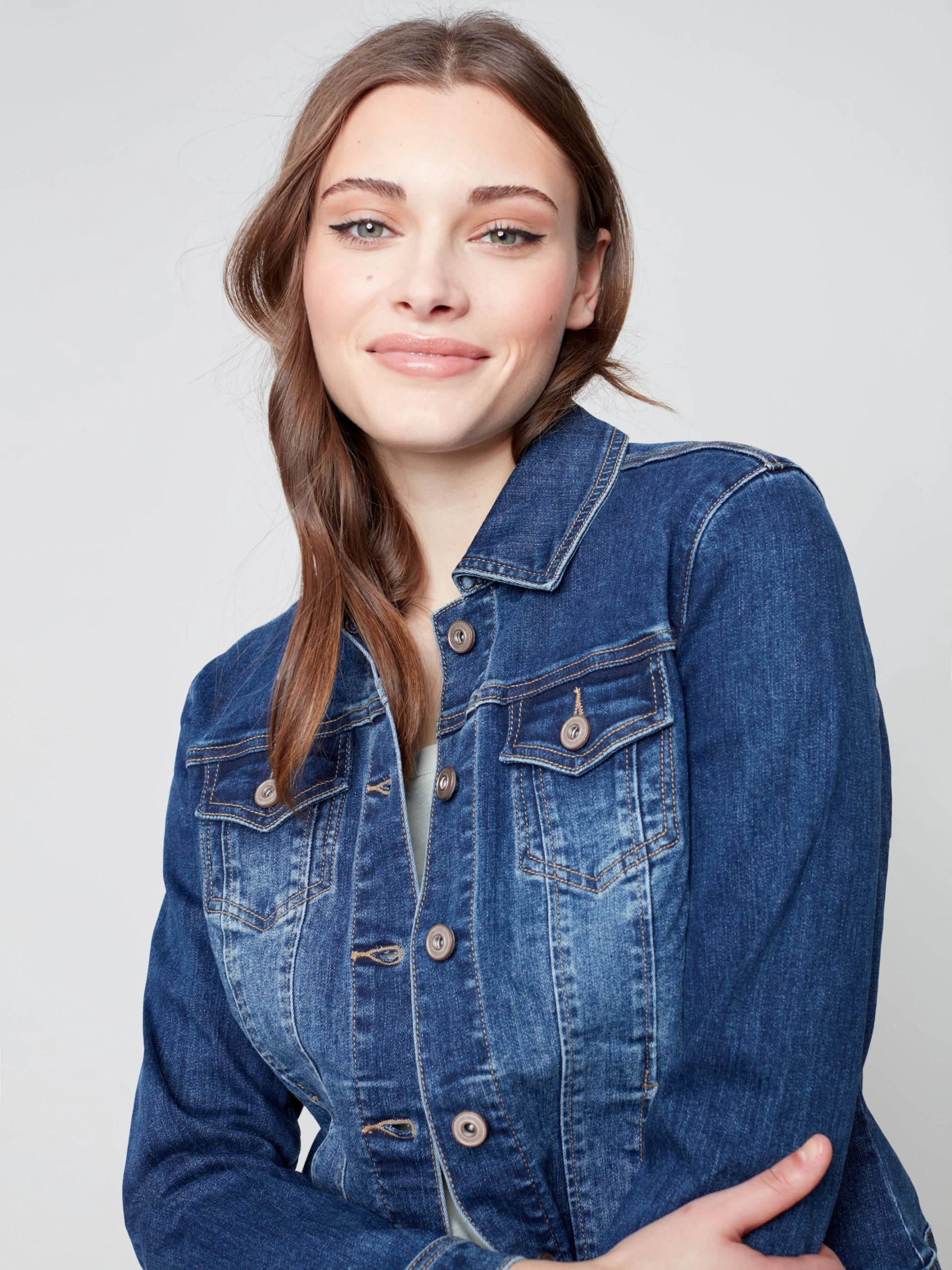 Charlie B INDIGO JEAN JACKET - Image 3