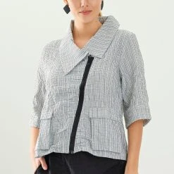 EVER SASSY IN THE DARK ZIP FRONT JACKET