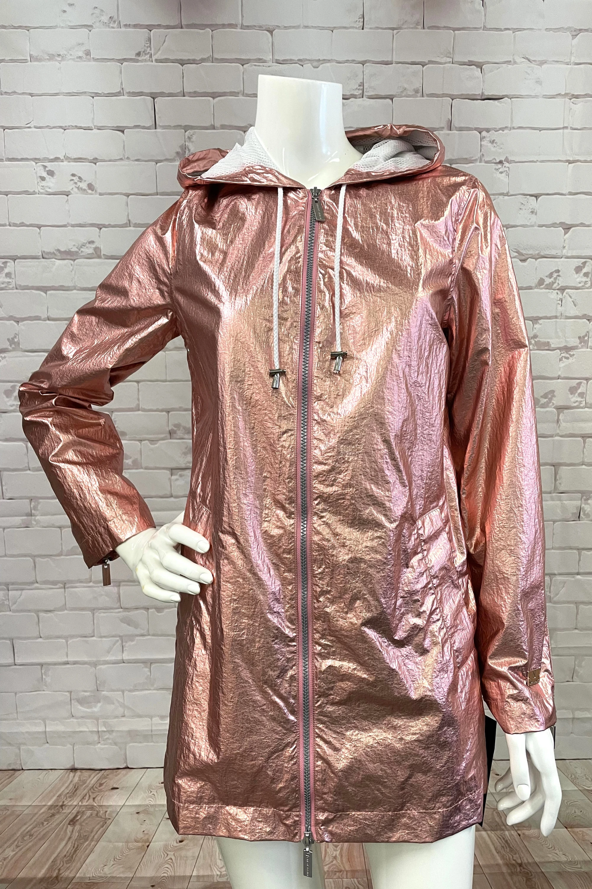 NIKKI JONES ROSE GOLD METALLIC JACKET